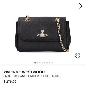 VIVIENNE WESTWOOD
SMALL SAFFIANO LEATHER SHOULDER BAG